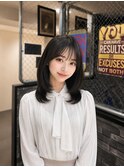 ダークグレージュ/レイヤーカット/韓国巻き/顔周りカット