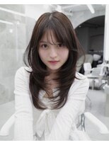 マウル トーキョー 銀座(MAEUL TOKYO)&nbsp;ミルクブラウン 軽めハッシュカット 韓国レイヤー 銀座