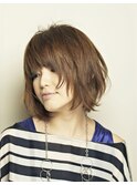ナチュラルボブ/レディースショート/ラフ/30代40代50代