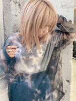 オプスヘアーフェリース(OPS HAIR feliz) 1、2回のブリーチで作るペールベージュカラー stylist 江上伸也