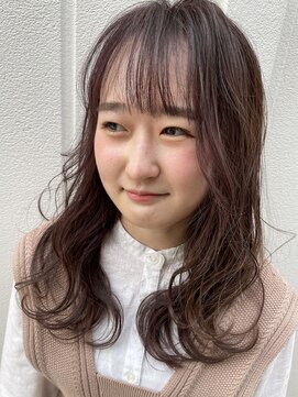 ウル(uLu.) 【ゆるふわ】ピンクブラウンカラー