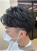 夏の毛流れパーマ