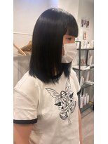 サミット ウル(SUMMIT ulu.)&nbsp;【ulu hana】ぱっつんバング×黒髪カラー