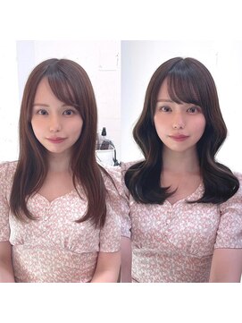 ミラリー トウキョウ(Mirareee Tokyo) 20代30代40代◎韓国ヘアー顔周りレイヤー青髪似合わせカットロブ