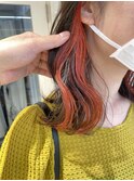 横浜★インナーカラーオレンジ
