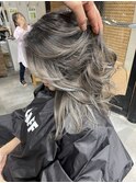 #バレイヤージュ#グレージュカラー#ボブウルフ#ココアベージュ