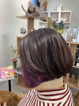 オーキッド(Orchid) 白髪染め+インナーカラー