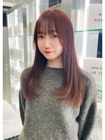 ノエロク 岐阜(noe rok)&nbsp;【チェリーレッド】前髪ありのレイヤースタイル２