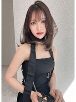 天神美容室 透明感グレーベージュ×韓国ヘア×レイヤーカット