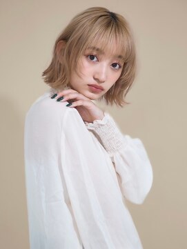 エンタク 新宿(enntaku) マロンベージュ/Aラインボブ/かきあげ/インナーカラー[新宿駅]