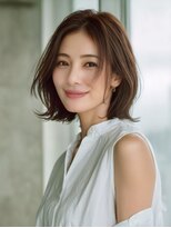 アルトリスト(Altruist Aging×HAIR&SPA)&nbsp;★ダークアッシュ大人ガーリーボブ着物ミディアムレイヤーカット