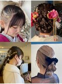 お呼ばれヘア　ヘアセット　早朝ヘアセット