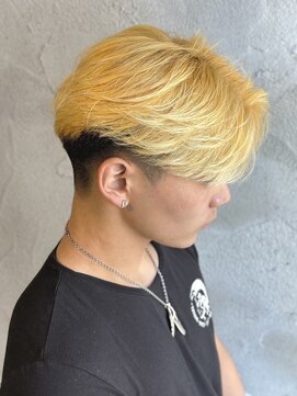 ニアウ 高崎店(Niau) メンズセンターパートニュアンスフェザーパーマ群馬高崎眉毛韓国