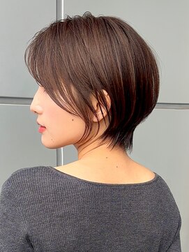 ソワネ 表参道(soigne) 表参道白髪ぼかしハンサムショートカットアッシュブラウン30代