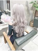 韓国風くびれロング×ホワイトシルバー原宿