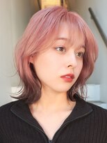 プネル(punel)&nbsp;原宿　ピンクミルクティーベージュ　くびれミディ　ケアブリーチ