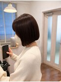 本格髪質改善カット+ブラウンカラー