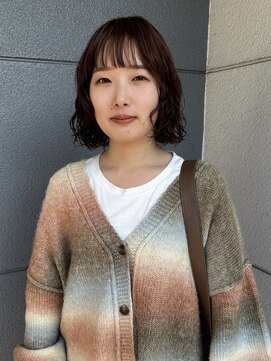 ヘアーアイストゥーレ(HAIR ICI TRE) ボブパーマ レイヤーボブ 暖色カラー ワンレンボブニュアンス