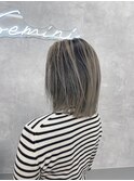 くびれヘアアプリコットオレンジハイライトカラー大津瀬田
