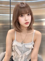 シー バイ ロンド 新宿(Sea by Lond)&nbsp;ワンホンレイヤ ー×ダークブルー[デジタルパーマ/ボブ/韓国]