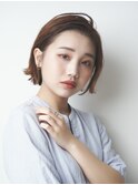  ボブ/カーキグレージュ/大人かわいい[恵比寿/恵比寿駅]