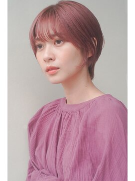 レジュアル(RESSUAL) ピンク 大人かわいい フェザーバング マッシュショート