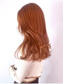 オレンジベージュ_くびれヘアビタミンカラー_ba340101