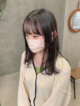 テトヘアー(teto hair) インナーカラー、グレー、フェイスフレーミング