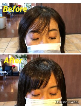 オフショア 松本(off SHORE) レディース　前髪カールストレート【縮毛矯正・髪質改善】