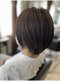 【プラチナカラー】耳掛けショートボブ