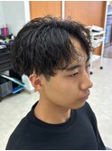 波巻きパーマツイストスパイラルパーマメンズカラーメンズカット