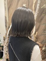 ヘアーメイクオズ(hair make O/S)&nbsp;|mizuho|透明感オリーブブラウンくびれボブ