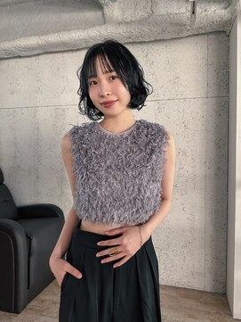 スティードトーキョー(Steed Tokyo) bob × digital perm × dark gray