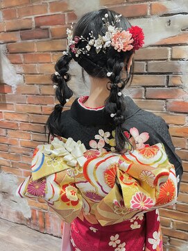 ヘアメイク エンデュー(hair make EnDeux) 編みおろしツイン