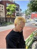 メンズ金髪スパイキーショートM