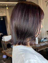 ミルシンク(1005mille cinq)&nbsp;ダークバイオレット/切りっぱなしボブ/艶カラー/愛媛/松山市