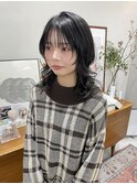 20代30代髪質改善カラーグレージュセミロングウルフカット