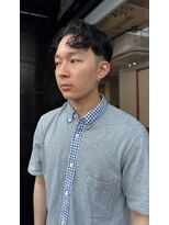 サンアタゴノット(san.atagonot)&nbsp;前回のパーマを活かして　センターパート/メンズパーマ/眉毛