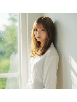 コトナ 越谷店 ロングヘアー/透明感ベージュカラー/小顔ウルフレイヤー/越谷