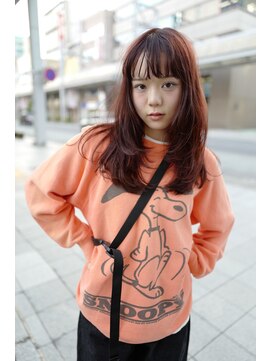 （（（蜃気楼）））ボルドーレッドのヘアカラー