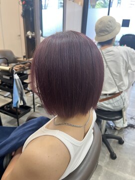 バセット バイ アルター 鎌取店(basset by aL-ter) ダークパープル/ナチュラルショート/ミルクブラウン/夏/鎌取