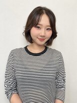 ロティー 天神(loty)&nbsp;レイヤーボブ 顔周りレイヤー ボブ ブラウンカラー 透明感カラー