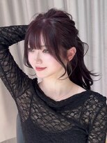 エラン トウキョウ 学芸大学店(elan tokyo)&nbsp;結んでも可愛い顔まわりカット/透明感カラー/レッドブラウン