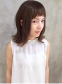 曲線切りっぱなしボブマッシュウルフ小顔オン眉