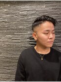 ツーブロックビジネスショートフェードパーマコンマヘア