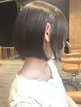 ジャストビューティ ルフレ 金沢八景店(Just Beauty Rufure) ボブ/カーキグレージュ/大人かわいい/フェザーバング