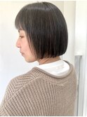 【FOLK】似合わせカット☆パツっと切りっぱなしストレートボブ♪