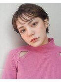 大人可愛い20代30代40代黒髪前下がりショートボブ丸みショート◎