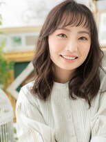 カバーヘア ブリス 北浦和(COVER HAIR bliss)&nbsp;くせ毛風エアリーミディオン眉斜めバングc5北浦和20代30代40代