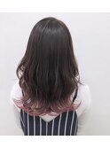 Moana【南風原】#毛先カラー#裾カラー#ピンクカラー